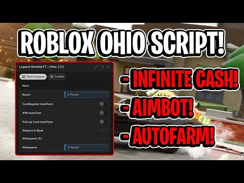 Roblox Ohio Script GUI / Hack (INFINITE CASH, AUTOFARM, REACH, AND MORE) *PASTEBIN*