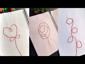 5 Unique Thread Art 😱🌹 || Satisfying Thread Painting♥️|| How to Make Thread Art