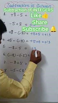 Subtraction of Integers | Easy Rules and Examples for Beginners