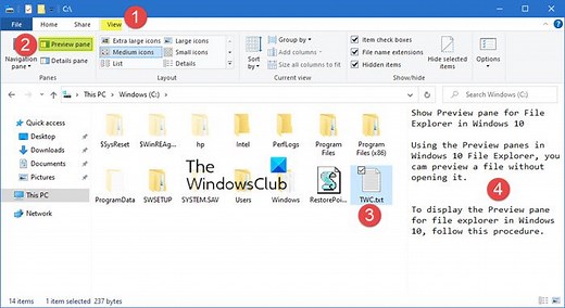 Show or Hide Preview Pane in File Explorer of Windows 11