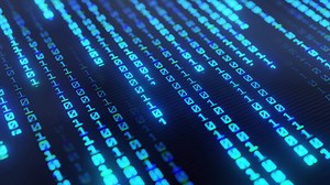 coding on screen monitor matrix animation background