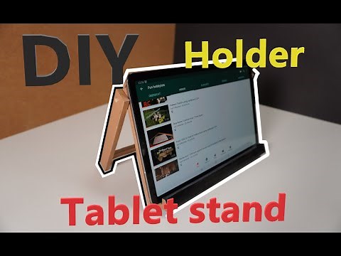 How to make iPad tablet stand template DIY cardboard