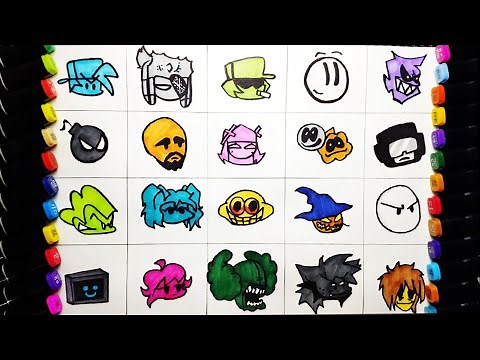 How to draw Icons from Friday Night Funkin #1