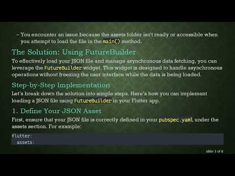 How to Load JSON in the Main Method of a Flutter App