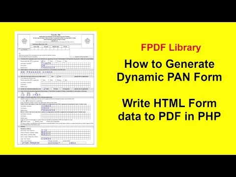Generate Dynamic PAN Application Form PDF in PHP | HTML Form to PDF + Download Source Code