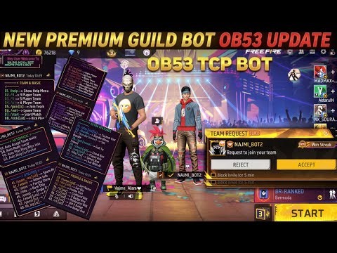 PREMIUM GUILD TCP BOT FREE 😱 | NEW GUILD TCP BOT OB51 😎 | FREE FIRE TCP BOT 😬 | EMOTE BOT🗿 |#tcpbot