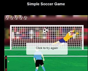Simple Soccer Game using JavaScript with Source Code