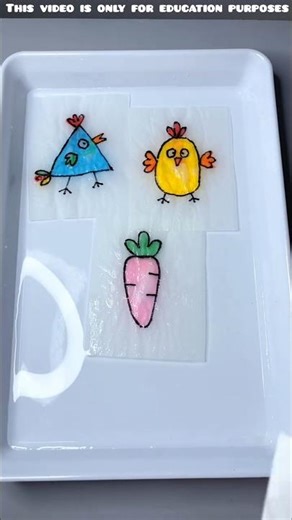 Tissue paper color transfer trick 😯 #youtubeshorts #shortsfeed #shorts