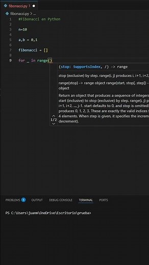Aprende Fibonacci en Python paso a paso