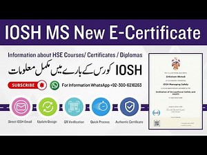 IOSH Managing Safely | IOSH MS complete Information | IOSH E Certificate | IOSH MS vs IOSH WS