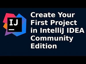 How to create first java project in intellij idea community edition