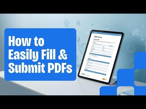 How to Use a Fillable PDF Easily | Step-by-Step Guide to Fill, Save & Submit Forms Online!