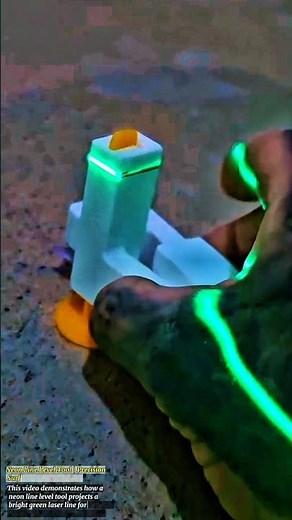 Neon Line Level Tool | Precision Surface Marking Process