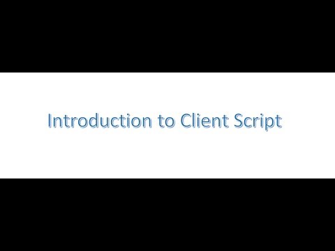 Introduction to Client script
