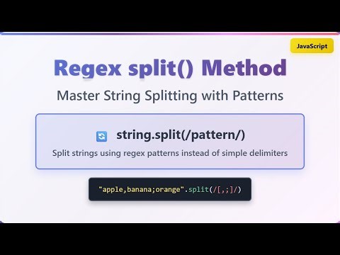 JavaScript Regex: Mastering split() Method with Regular Expressions