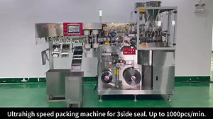 #powder #granule #highspeed #packibgmachine #desiccant Ultrahigh speed packing machine for powder/granule. Speed: up to 1000pcs/ min.