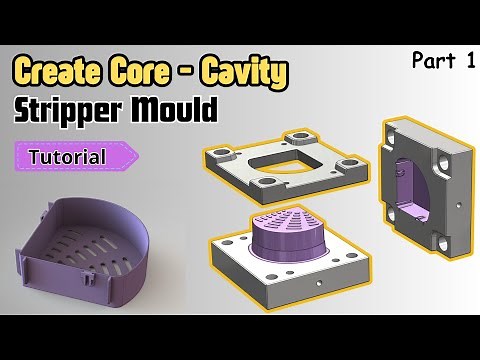 SOLIDWORKS MOLD DESIGN - HOW TO CREATE CORE CAVITY use Mold Tools