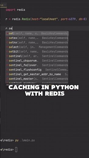 How to cache in python with redis #coding #redis #python #developer #database #caching