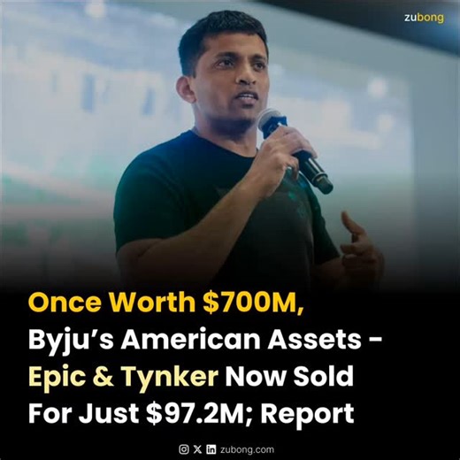 zubong | Once a leading Indian edtech company, Byju’s has sold its US acquisitions, Epic and Tynker, at significantly reduced prices. Epic,... | Instagram