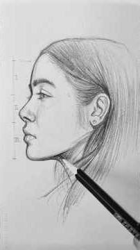 Side View Girl Face Drawing ✨ | Pro Tips for Smooth Shading! #shorts