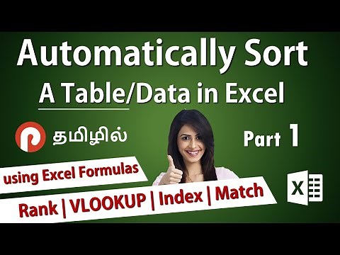 How to Sort Data in Excel Automatically Using Rank and VLOOKUP - Auto Sort Data in Excel - Part 1