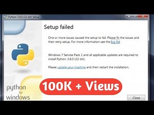 How To Solve Setup failed Problem in Python Installation #python