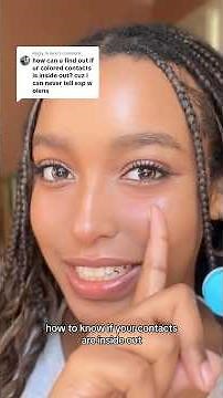 HOW TO KNOW IF YOUR CONTACTS ARE INSIDE OUT 🔄🧐 #contacts #contactlens #contactlenses #shorts