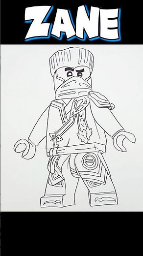 How To Draw ZANE | LEGO NINJAGO #legoninjago #ninjagozane #ninjago #drawing #shorts