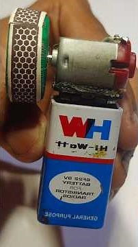 DIY 9V Battery Motor Project | Simple Science Experiment at Home #shorts