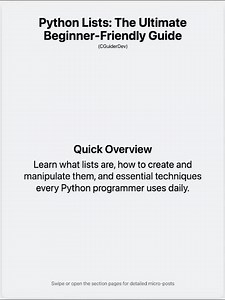 Python Lists: The Ultimate Beginner-Friendly Guide