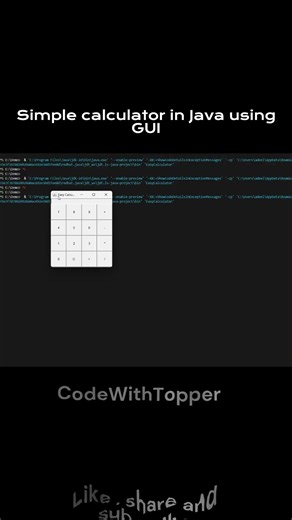 simple Calculator in Java using GUI #programming