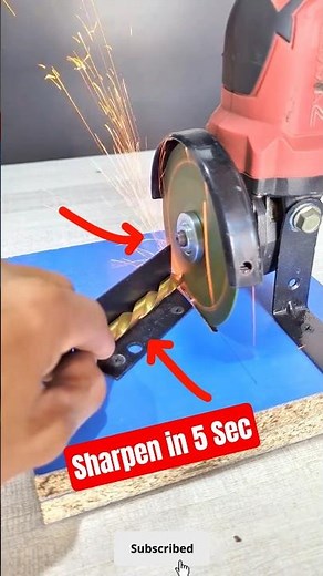 How to Sharpen a Drill Bit at Home (Easy Jig Trick!) #shorts