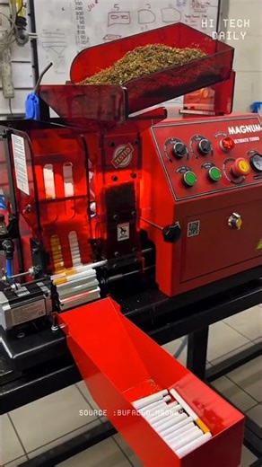 Automatic cigarette machine, from tobacco to pack in second ⚡ #marriageproposals