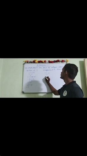 Class 7 Maths Chapter 1 | Exercise 1.1 Q1 (a) | Write a Pair of Integers Whose Sum is -7 #shorts