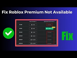 How to Fix Roblox Premium Not Available
