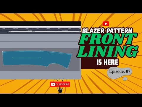 How to Make Blazer Pattern Easily at Lectra Software (Bangla Tutorial) Epi: 07 - Front Lining|