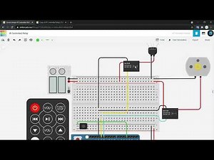Home Automation using IR Remote and Arduino (TinkerCAD)