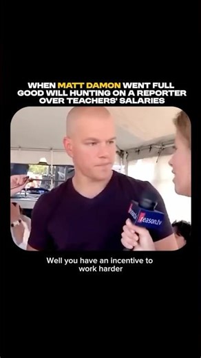 That’s not Matt Damon. That’s Will Hunting 😱😭 His mother is a teacher, so this rant was personal.