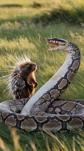 The python does not want to attack the porcupine #python | Viral page