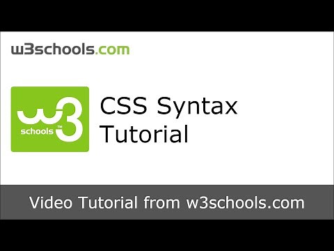 W3Schools CSS Syntax Tutorial