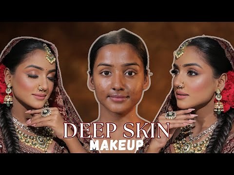 Dark/deep/tan/dusky skin makeup tutorial by ‪@BrushStories_‬ 😍|step by step explained ✅
