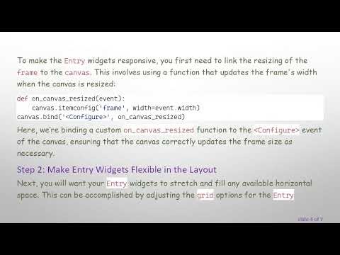Solving the Entry Widget Resizing Issue in tkinter