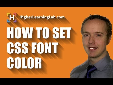 How To Change CSS Font Color