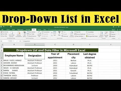 Excel Tutorial: How to Create Drop-Down Lists for Data Entry