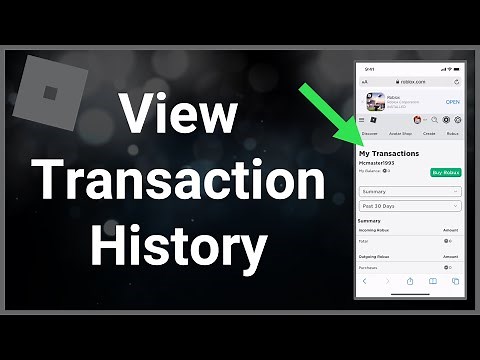How To See Transaction / Purchase History On Roblox