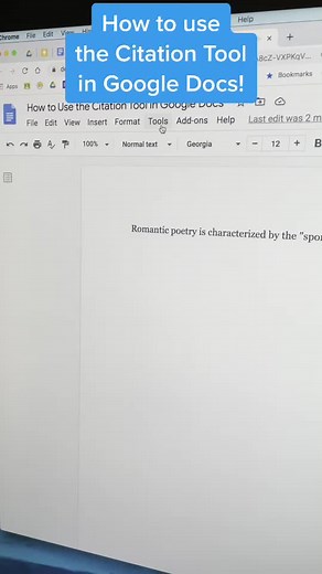 How to Use the Citation Tool in Google Docs