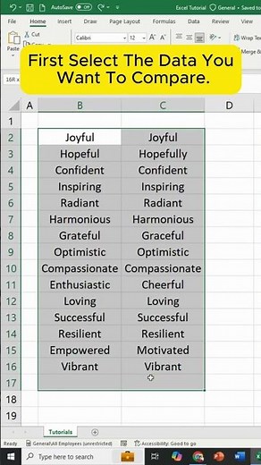 Excel Hack: Easily Compare Two Lists for Differences!