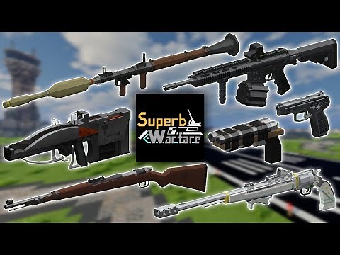 Minecraft Superb Warfare Mod - All Guns Showcase | v0.7.6 | By Mercurows