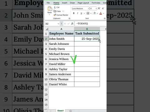 Excel Dynamic Date Hack: Instantly Insert Today’s Date!
