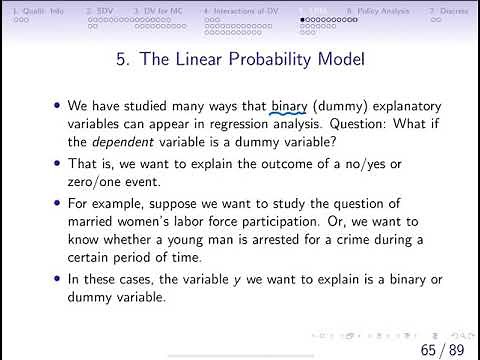 7.5a The Linear Probability model